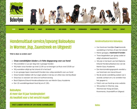 Hondenuitlaatservice Balou 4 you Logo